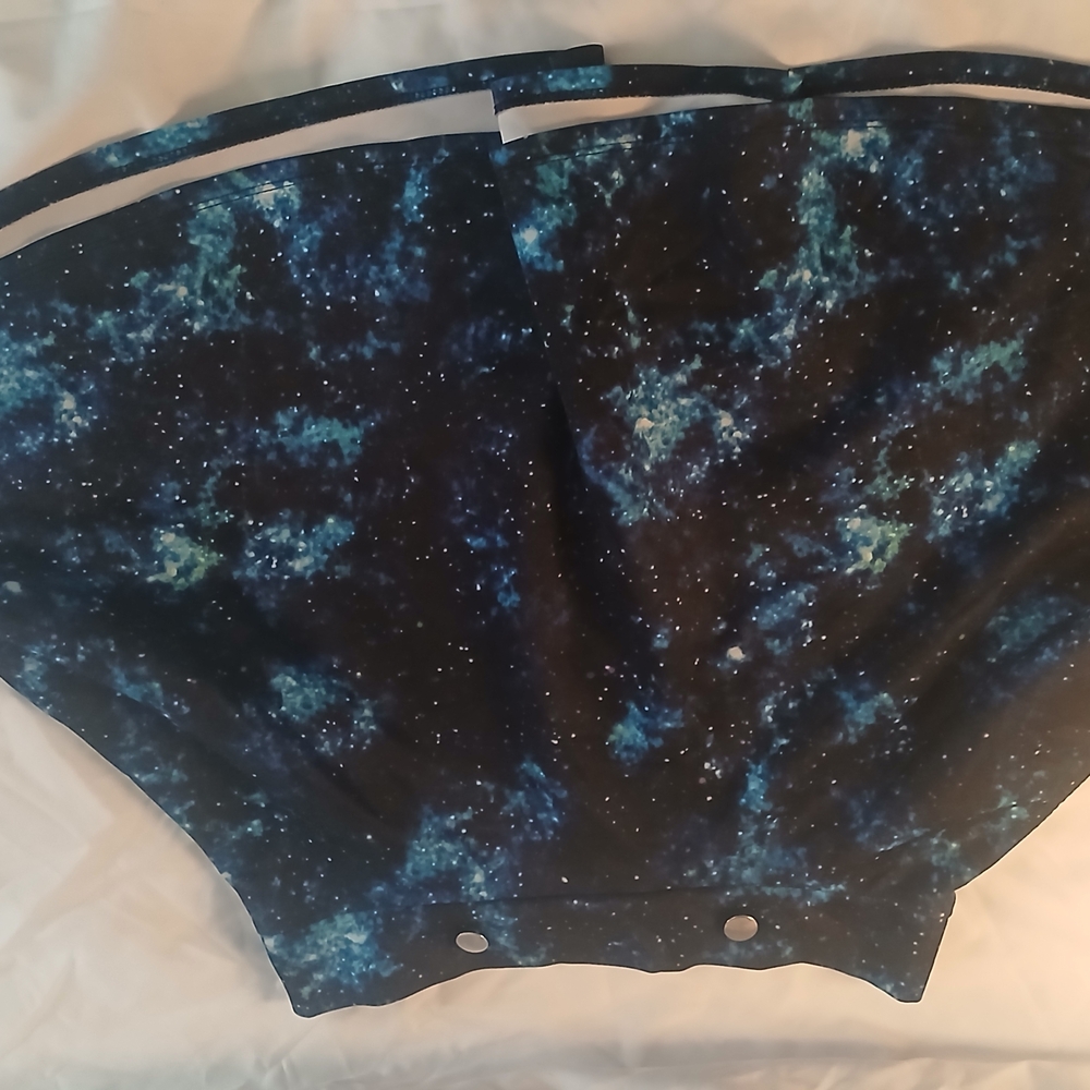 Hot Topic Blue and Black Cosmic Skirt